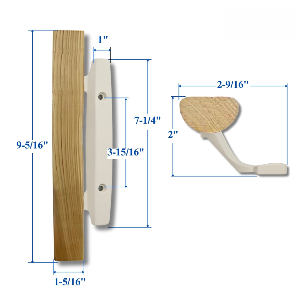 Amesbury Sliding Door Handle Set, Non-Keyed - Cameo