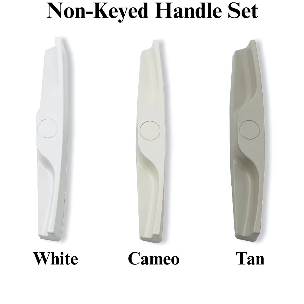 Amesbury Sliding Door Handle Set, Non-Keyed - White