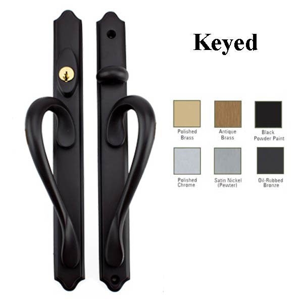 Inspirations Narrow Active Keyed Sliding Door Handle - Choose Color Hardware