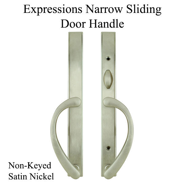 Expressions Narrow Square Active Non-Keyed Sliding Door Handle - Choose Color Hardware