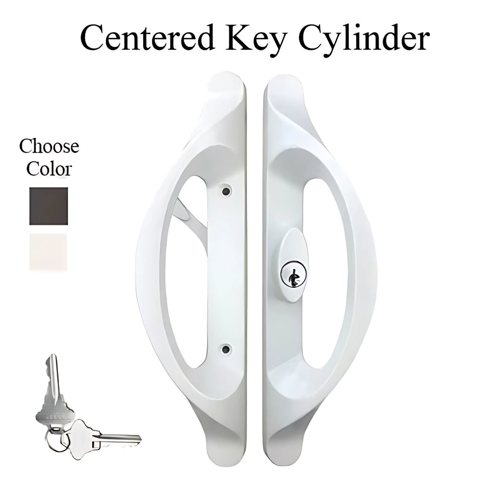 Truth Active Sliding Door Handle with Centered Key Cylinder