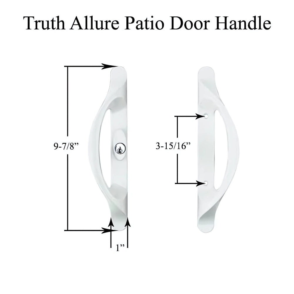 Truth Active Sliding Door Handle with Centered Key Cylinder