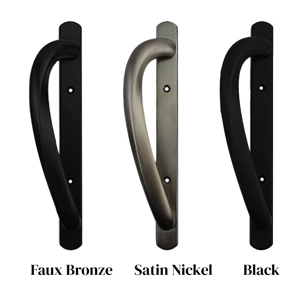 Truth Center Keyed Active Round Top Sliding Door Handleset - Choose Color