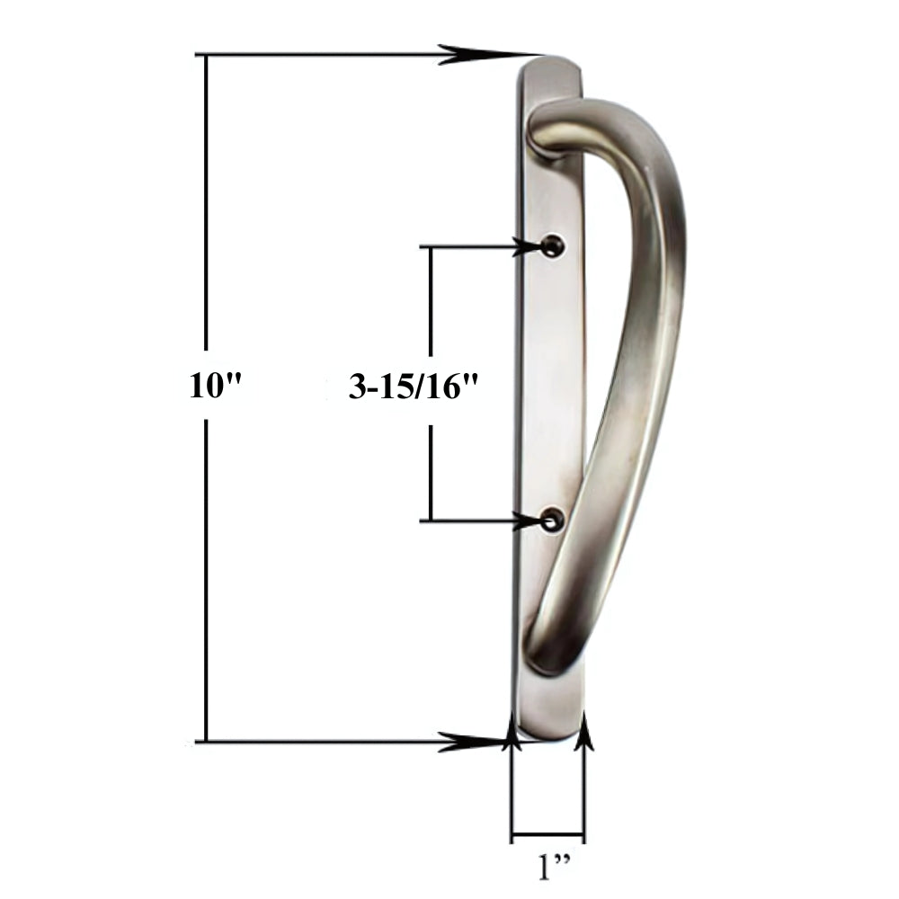 Truth Center Keyed Active Round Top Sliding Door Handleset - Choose Color