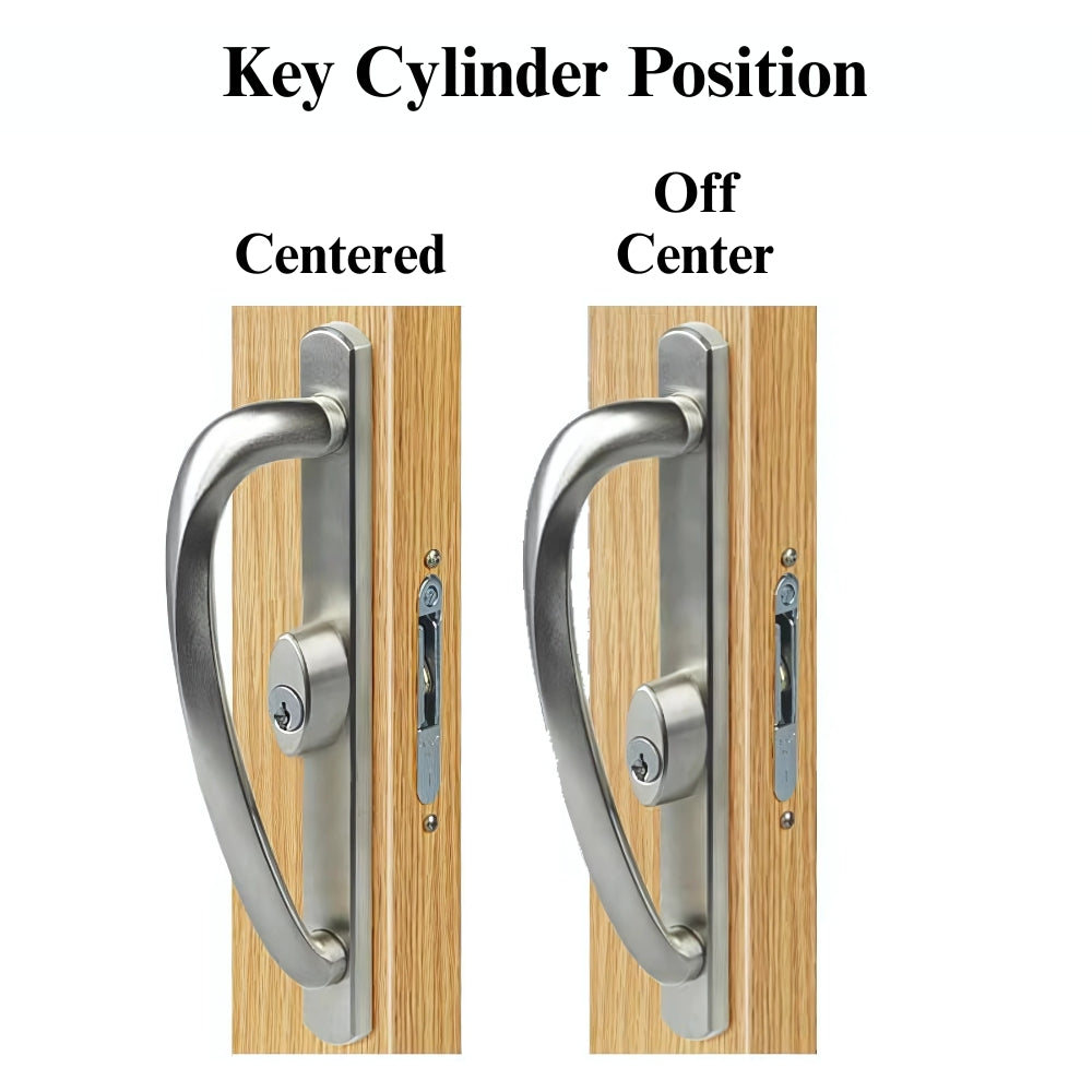 Truth Center Keyed Active Round Top Sliding Door Handleset - Choose Color