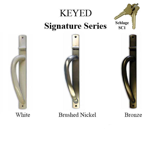 Truth Keyed Curved Top Centered Sliding Door Handles - Choose Color Hardware