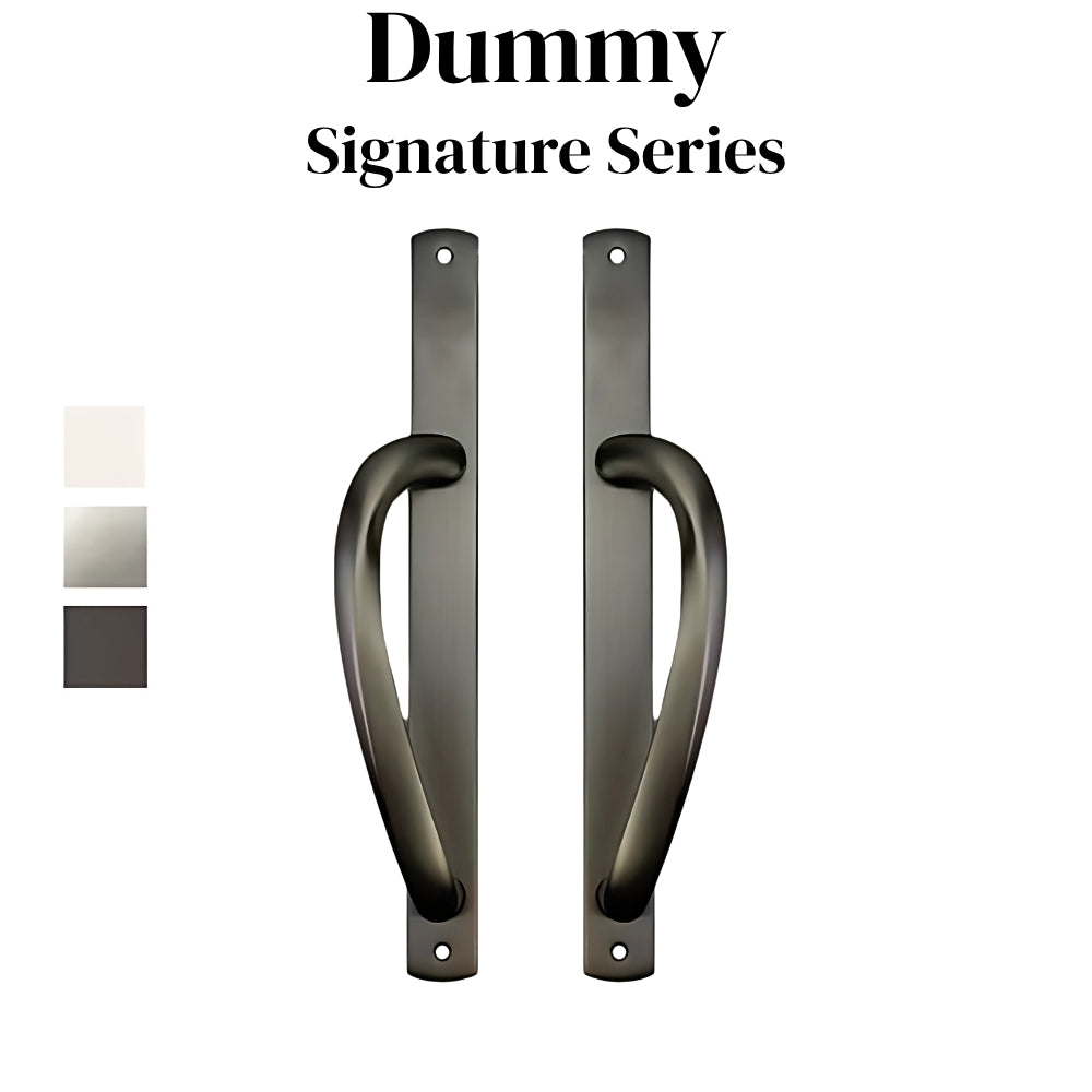 Truth Dummy curved top sliding Door Handleset Trim - Brushed/Satin Nickel