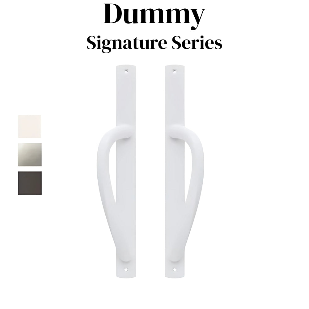 Truth Dummy curved top sliding Door Handleset Trim - White