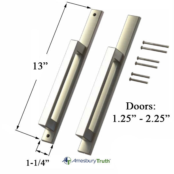 4068 Inline Door Handle Fixed Dummy - Black Hardware