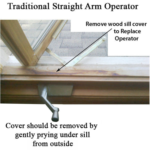 Truth 15.31 Traditional 9-1/2 Straight Arm Casement Operator- Choose Color Hardware