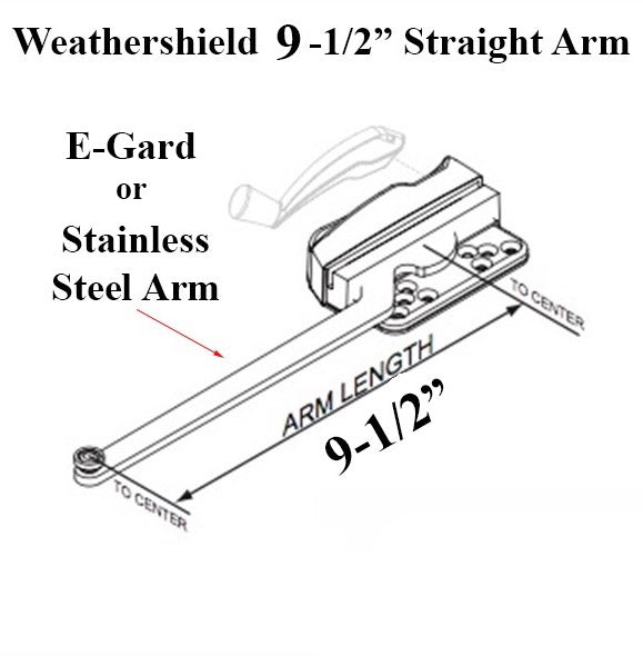 Truth 15.31 Weathershield Series 9-1/2 Single Straight Arm Casement Operator Hardware