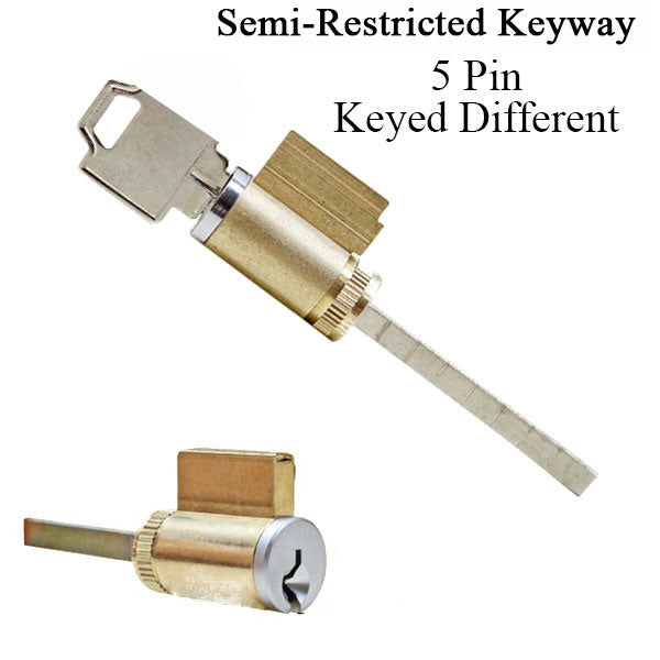 American Keyed Lock Cylinder 1-1/16 Inch X 2-1/8- Different Hardware