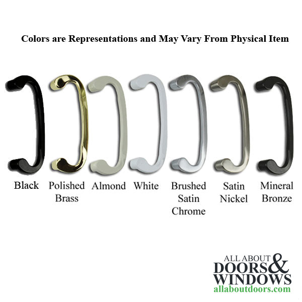 Legacy Glass Sliding Door Handle, CENTER Thumb Turn with Key, Choose Color