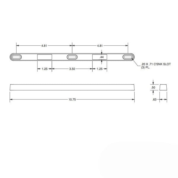Narrow 5/8 In. Sliding Door Keeper Dual Point Lock Hardware