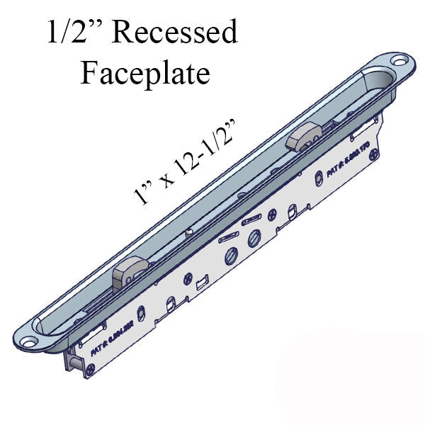 2 Point Double Hook Sliding Door Lock With Face Plate Hardware