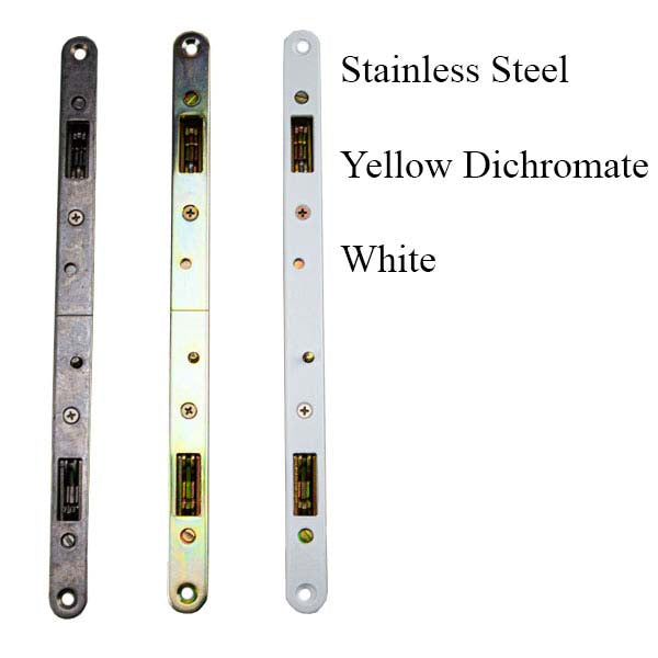 2-Point Double Hook Sliding Door Lock 11-3/4 Face With Pin Hardware