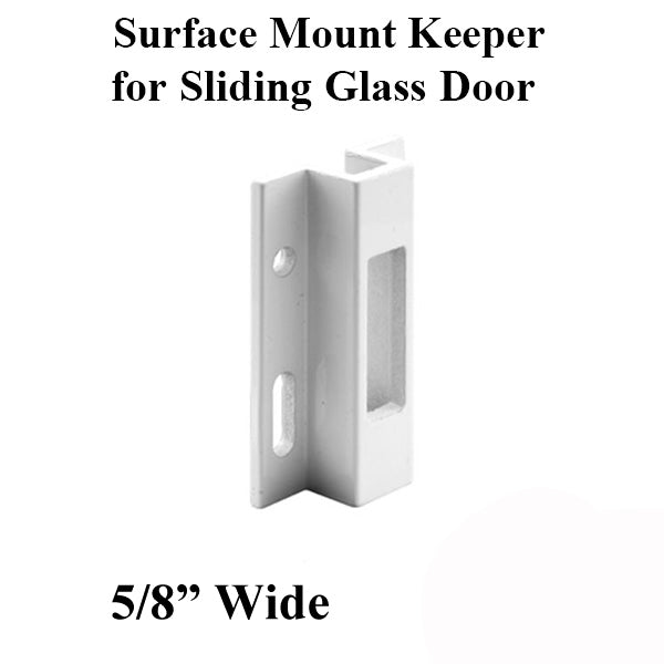 Keeper Sliding Glass Door White Hardware