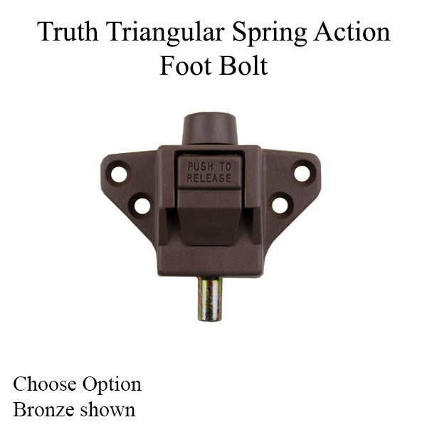 Auxiliary Foot Bolt Truth Triangular Patio Door .56 Short - Choose Color Hardware
