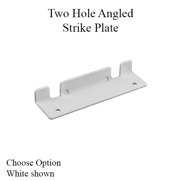 Auxiliary Strike Plate Foot Bolt Keeper Truth 2 Hole Angled - Choose Color Hardware