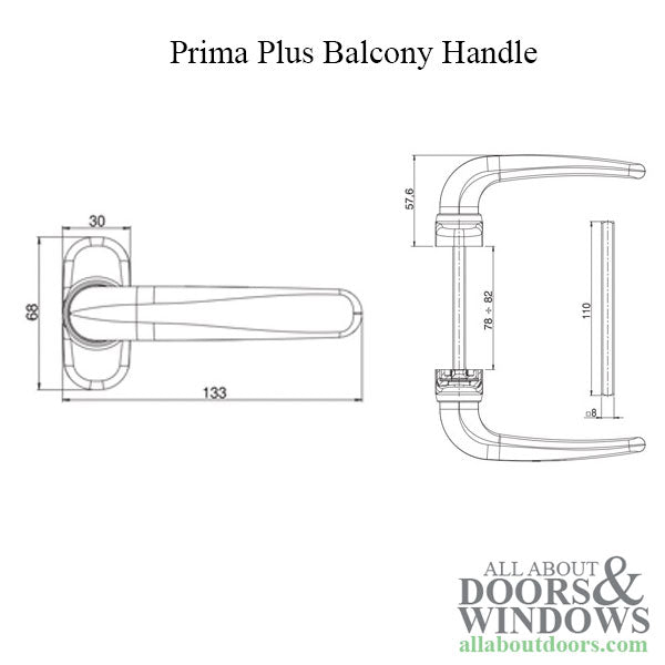 Prima Plus Handles, Non Locking