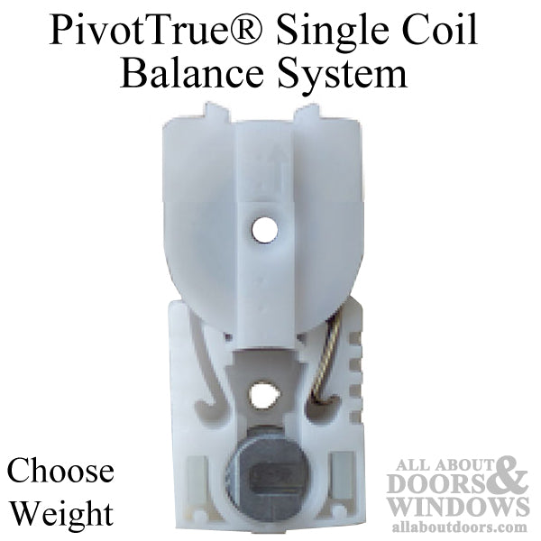 PivotTrue® Single Constant Force Coil, Double Hung Window Balance - Choose Weight