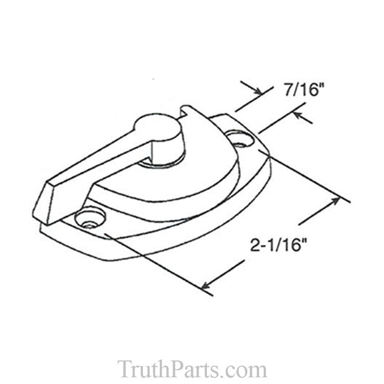 Truth Double Hung Cam Lock,  Entrygard II, With Lugs