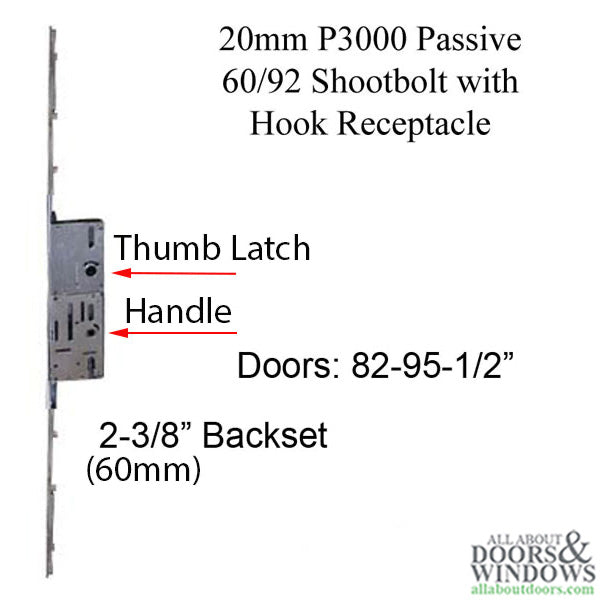 20mm P3000 Series Passive 60/92 Shootbolt with Hook Receptacle