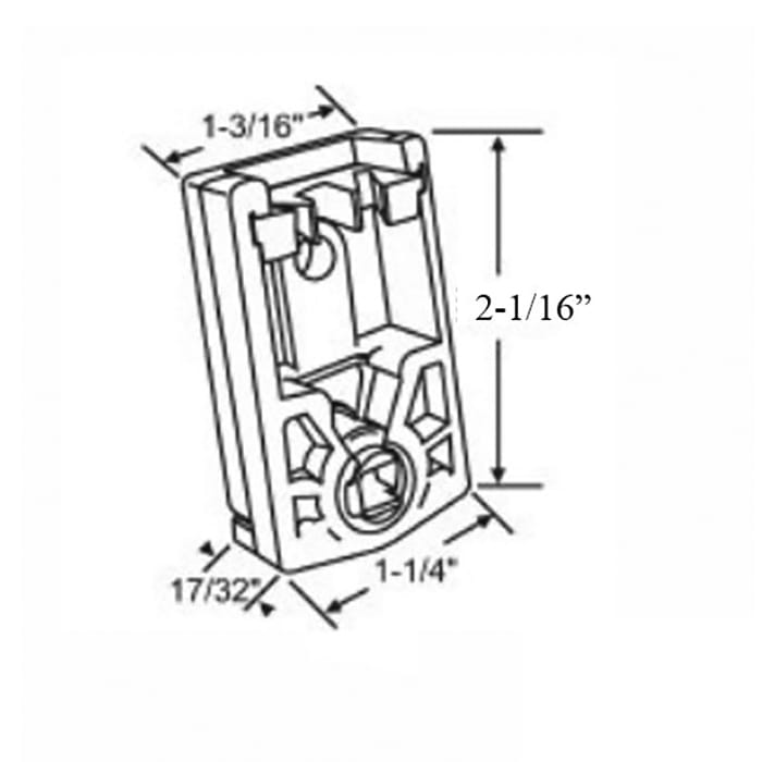 Amesbury 728C Universal Side Locking Brake Tilt Shoe, Zinc Cam, Metal Spring