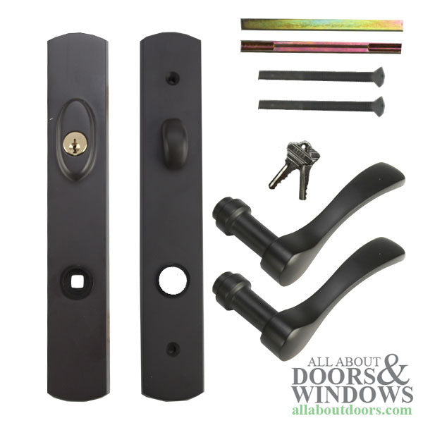 Expressions 10" Non-Handed Handle Set for Hinged Doors – Transitional Curved Levers