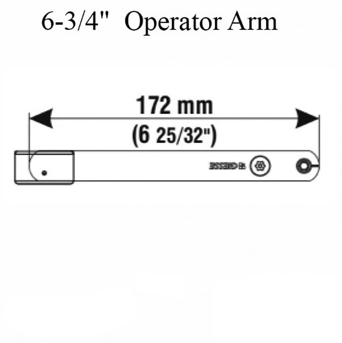 Giesse® 6-3/4" OS Operator Arm for Awning & Casement Windows