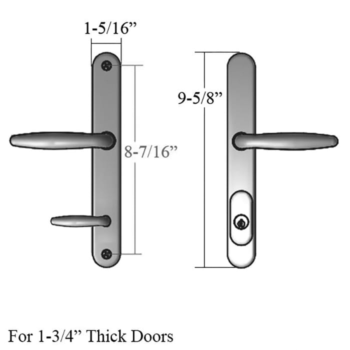 800A Series ADA Compliant Handle, Keyed Active