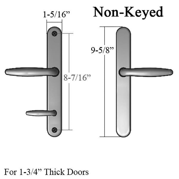 Amesbury 800 Series ADA Lever Handle Set – Active Non-Keyed, Black