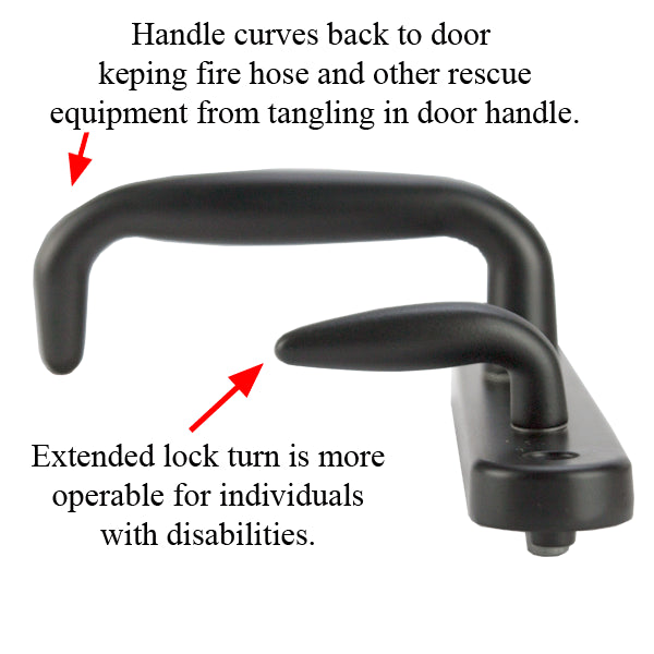 Amesbury 800 Series ADA Lever Handle Set – Active Non-Keyed, Black