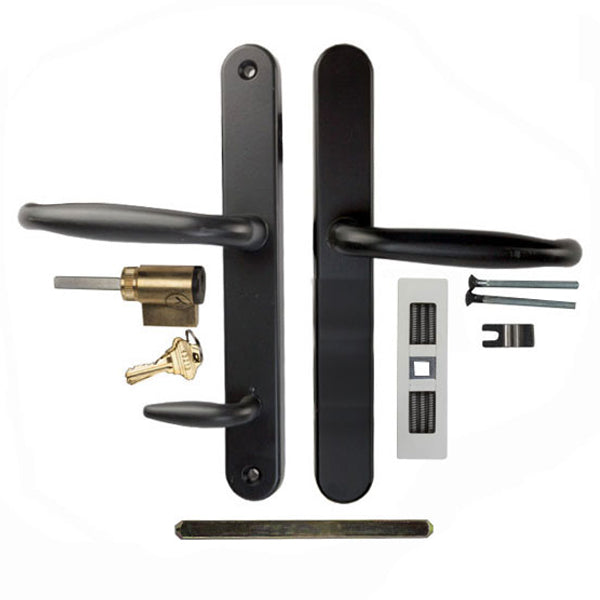 Amesbury 800 Series ADA Lever Handle Set – Active Non-Keyed, Black