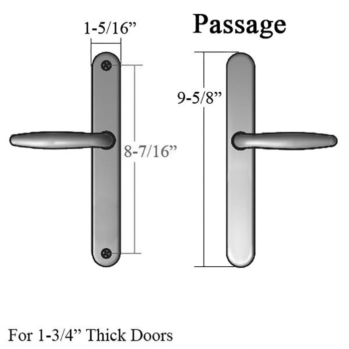 Amesbury 800 Series ADA Passage Handle Set – Non-Keyed