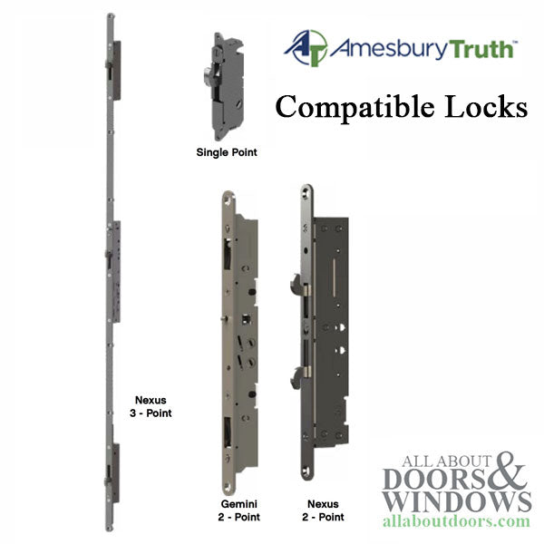 Amesbury Truth Inline Sliding Patio Door Handle Active Non-Keyed Thumb-Turn 13"
