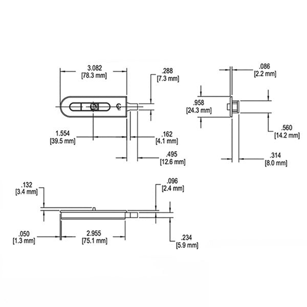 Truth® Non-Handed Tilt Latch, 1" Flange