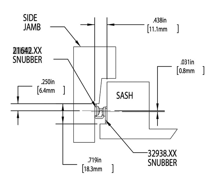 Truth Snubber Interlock Stainless Steel 1-13/16" x 1/4"