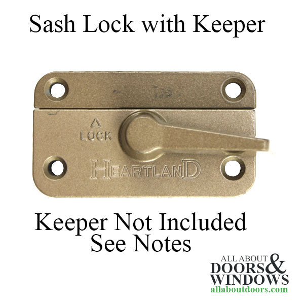 Sash Lock - 2-1/16 Single or Double Hung Window - Left Hand