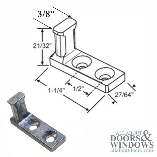 Simonton Tilt-In Window Cam Pivot, 1-1/4" 2-Hole Die Cast Zinc