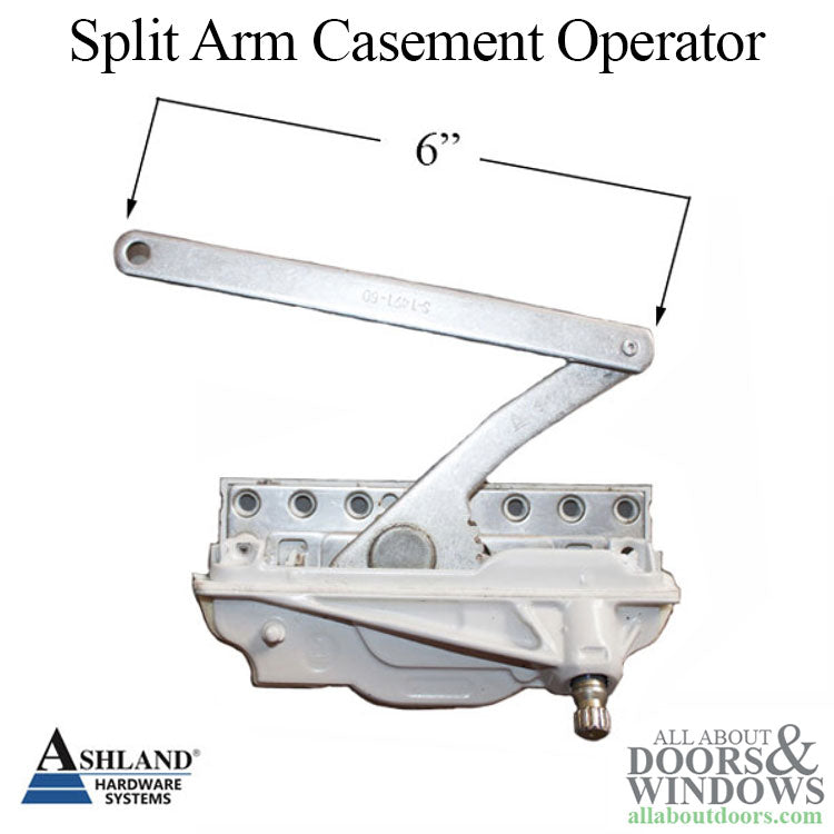 Left Hand 6-1/16" Link Stainless Steel Casement Operator – Ashland Optima Dyad Split Arm