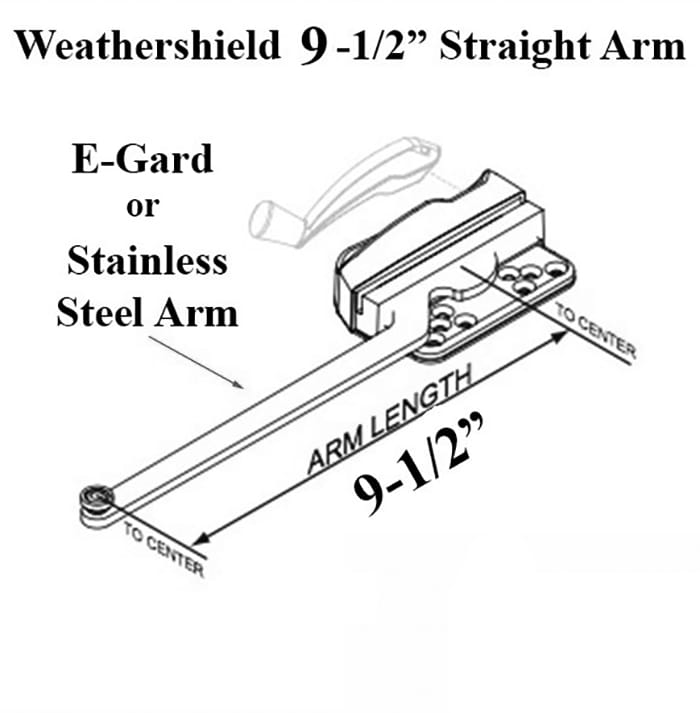 Truth® 15.31 Weathershield® series, 9-1/2 Single Straight Arm Casement Operator