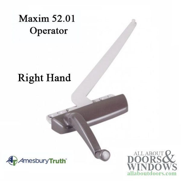 Truth® Maxim 52.01 Single Straight arm casement operator, Right Hand