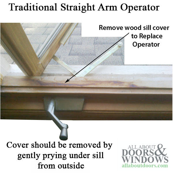 Truth® 15.31 Traditional 9-1/2 Straight Arm Casement Operator-CHOOSE COLOR