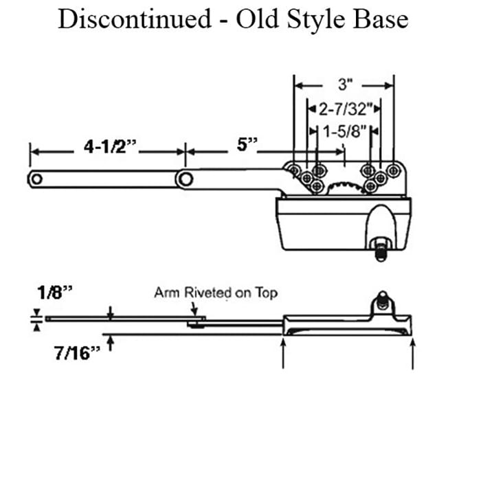 Truth 15.30 Traditional Split Arm Operator Casement Operator, Split Arm, Right Hand