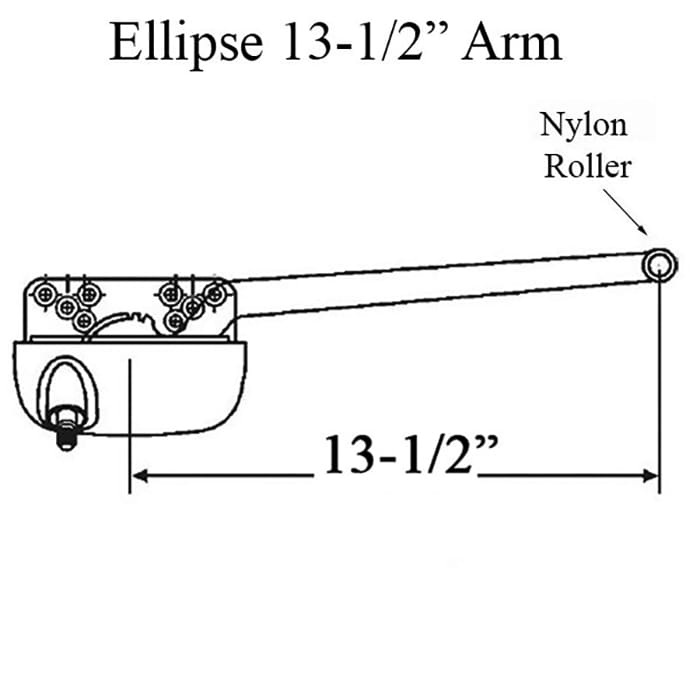 Truth® 15.32 Ellipse 13-1/2Inch Straight Arm Casement Operator, Right Hand EG
