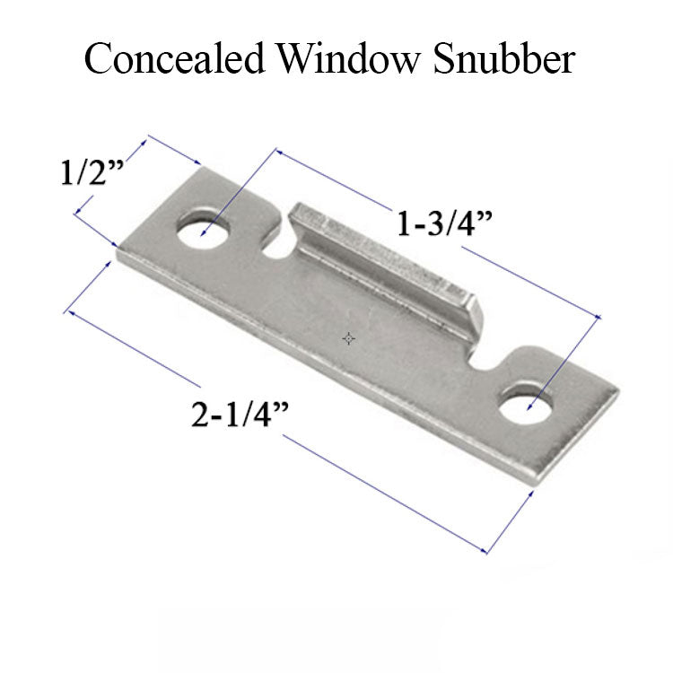 Truth Window Snubber Concealed Frame & Sash Mount Stainless Steel 2-1/4"