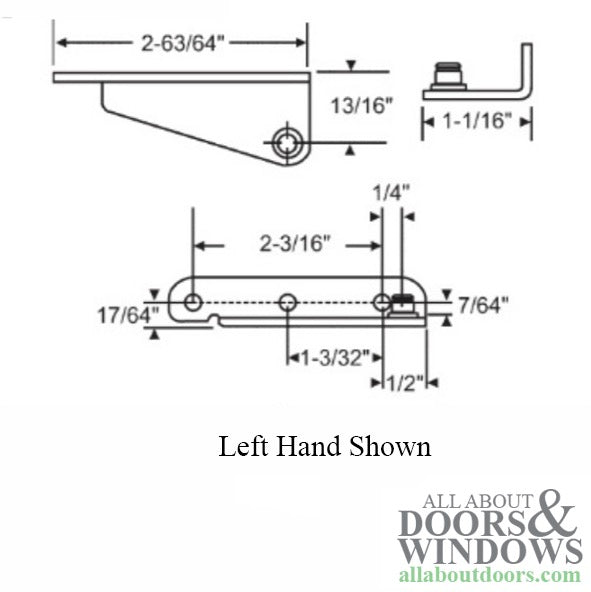 Casement Sash Bracket -RH