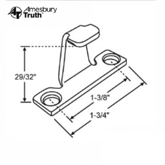 Truth 500206 Casement Sash Lock Keeper
