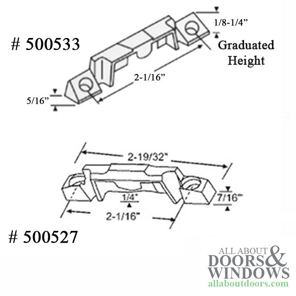 Weather Shield 500534 Sash Lock Keeper w/ Lugs - Brass